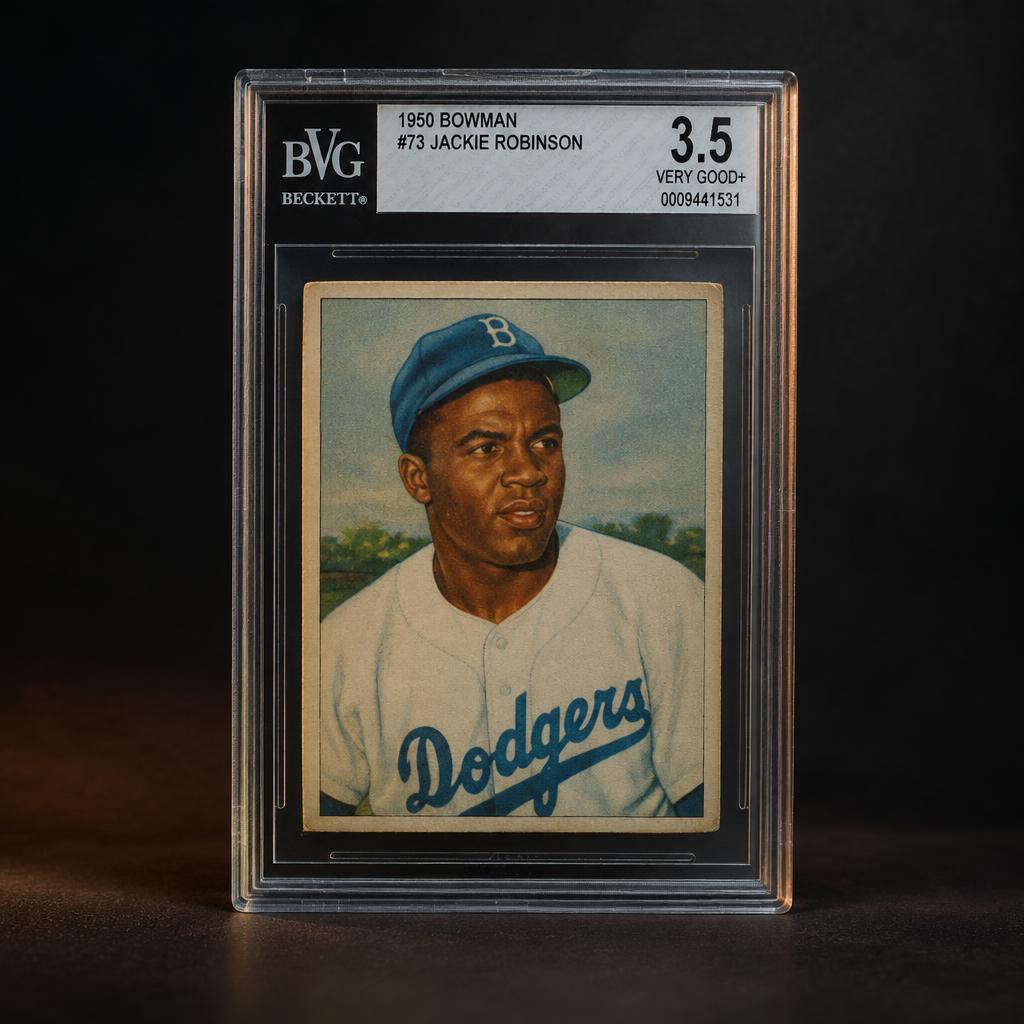 1950 Bowman #22 Jackie Robinson — Graded