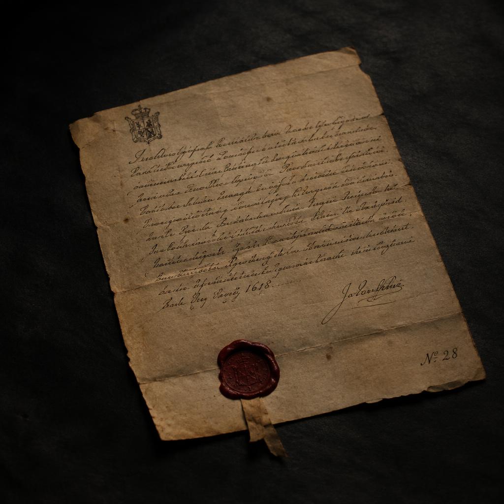Manumission Document with Intact Wax Seal